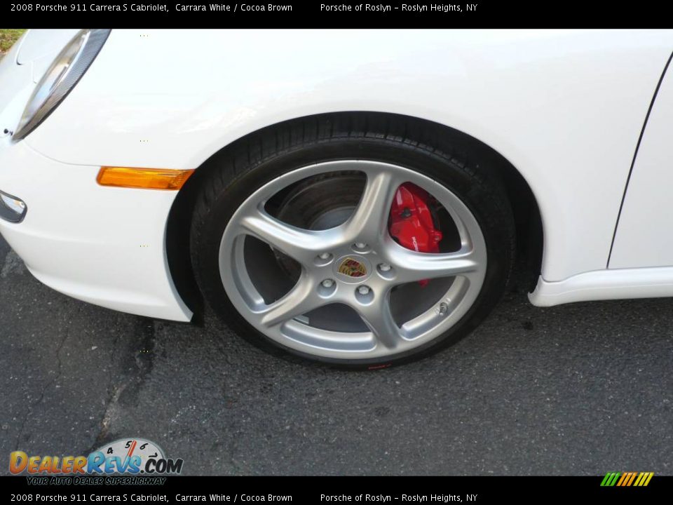 2008 Porsche 911 Carrera S Cabriolet Carrara White / Cocoa Brown Photo #11