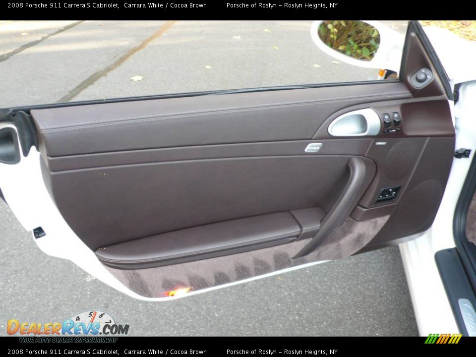 2008 Porsche 911 Carrera S Cabriolet Carrara White / Cocoa Brown Photo #13