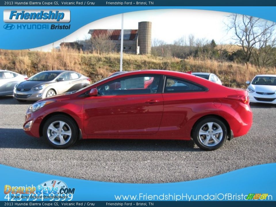 2013 Hyundai Elantra Coupe GS Volcanic Red / Gray Photo #2
