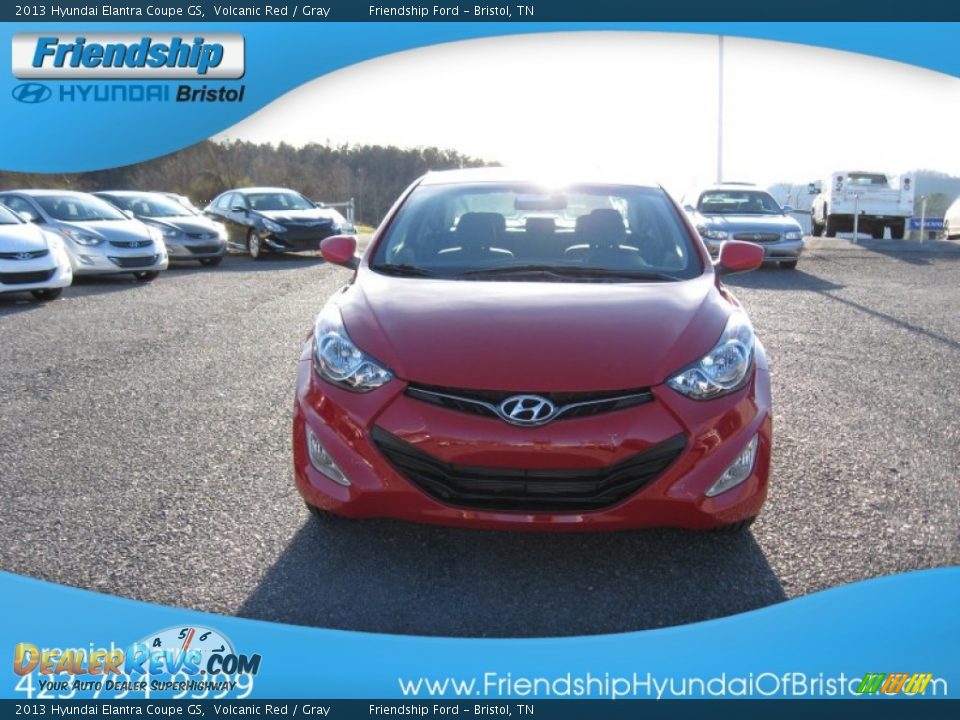 2013 Hyundai Elantra Coupe GS Volcanic Red / Gray Photo #4