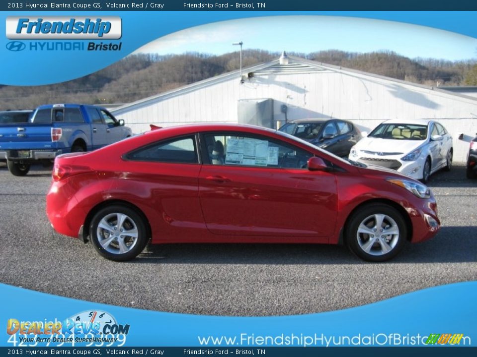 2013 Hyundai Elantra Coupe GS Volcanic Red / Gray Photo #6