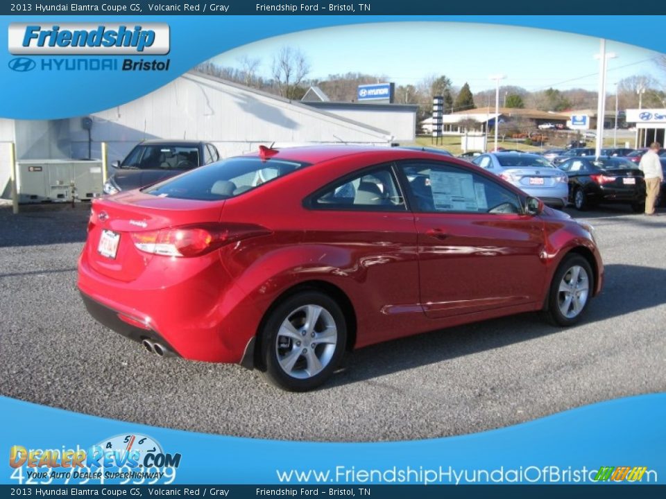 2013 Hyundai Elantra Coupe GS Volcanic Red / Gray Photo #7