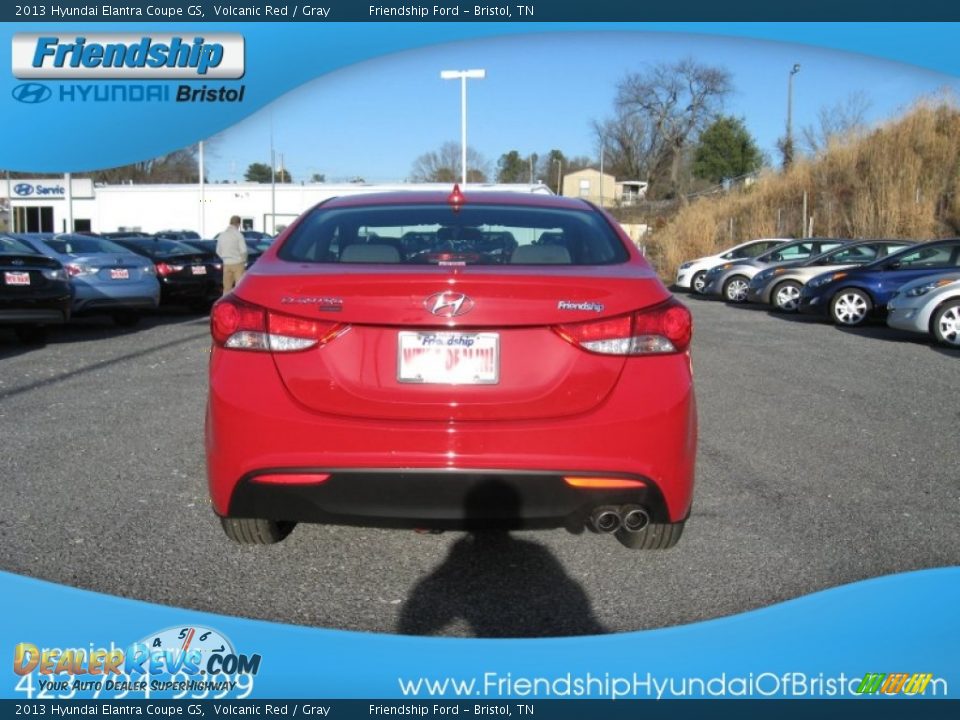 2013 Hyundai Elantra Coupe GS Volcanic Red / Gray Photo #8