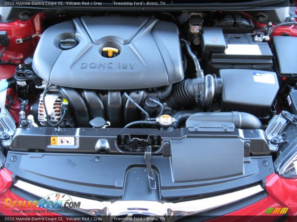 2013 Hyundai Elantra Coupe GS Volcanic Red / Gray Photo #10