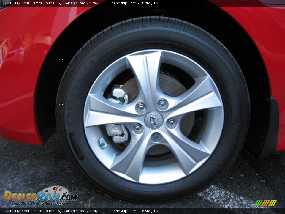 2013 Hyundai Elantra Coupe GS Volcanic Red / Gray Photo #11