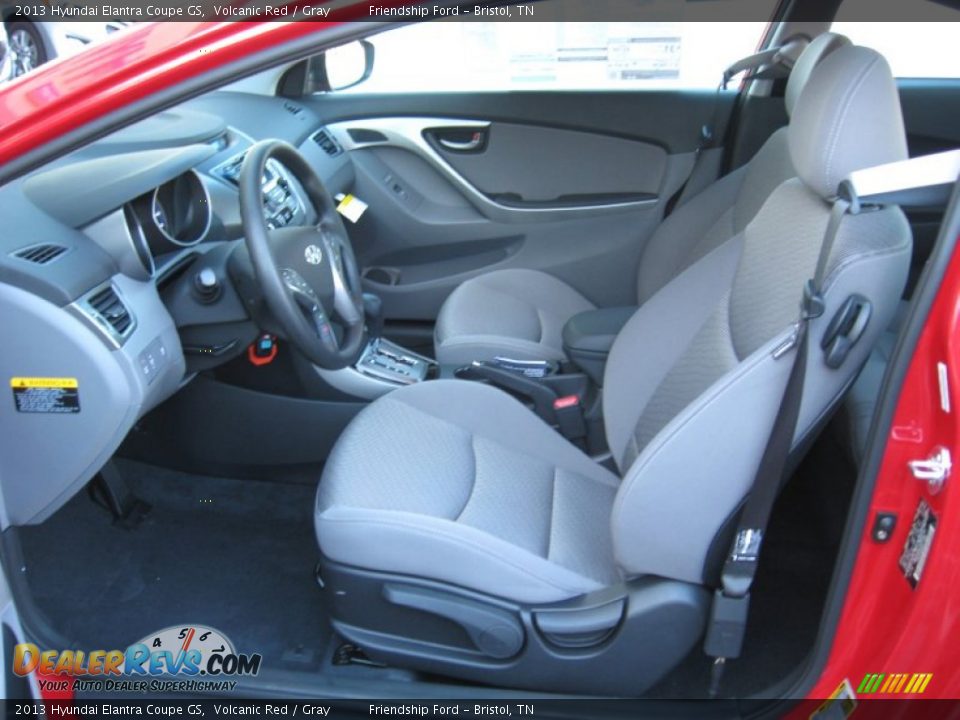 2013 Hyundai Elantra Coupe GS Volcanic Red / Gray Photo #13