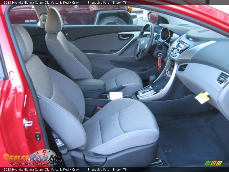 2013 Hyundai Elantra Coupe GS Volcanic Red / Gray Photo #18