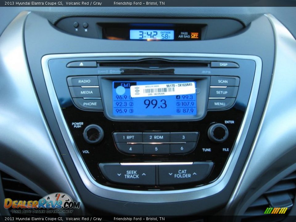 2013 Hyundai Elantra Coupe GS Volcanic Red / Gray Photo #23