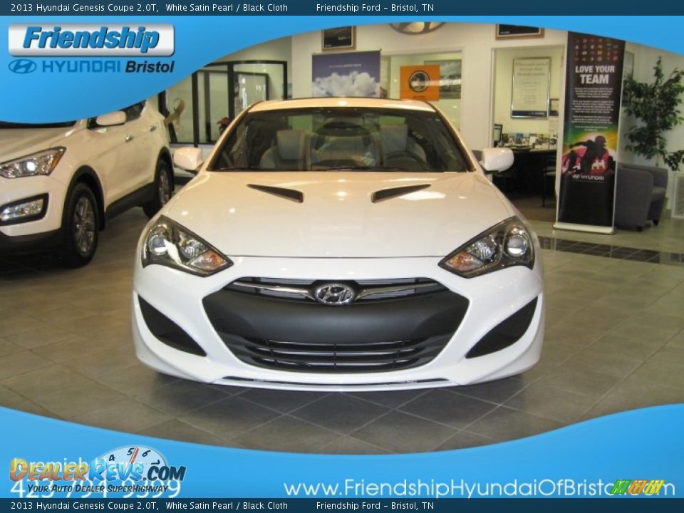 2013 Hyundai Genesis Coupe 2.0T White Satin Pearl / Black Cloth Photo #3