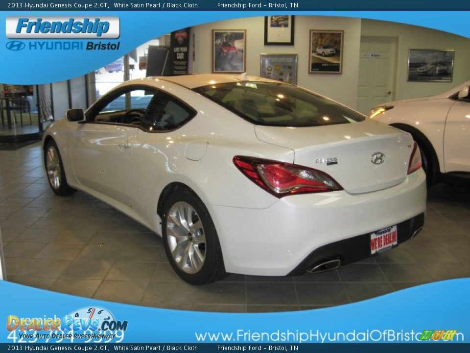 2013 Hyundai Genesis Coupe 2.0T White Satin Pearl / Black Cloth Photo #4