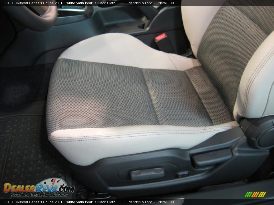 2013 Hyundai Genesis Coupe 2.0T White Satin Pearl / Black Cloth Photo #10