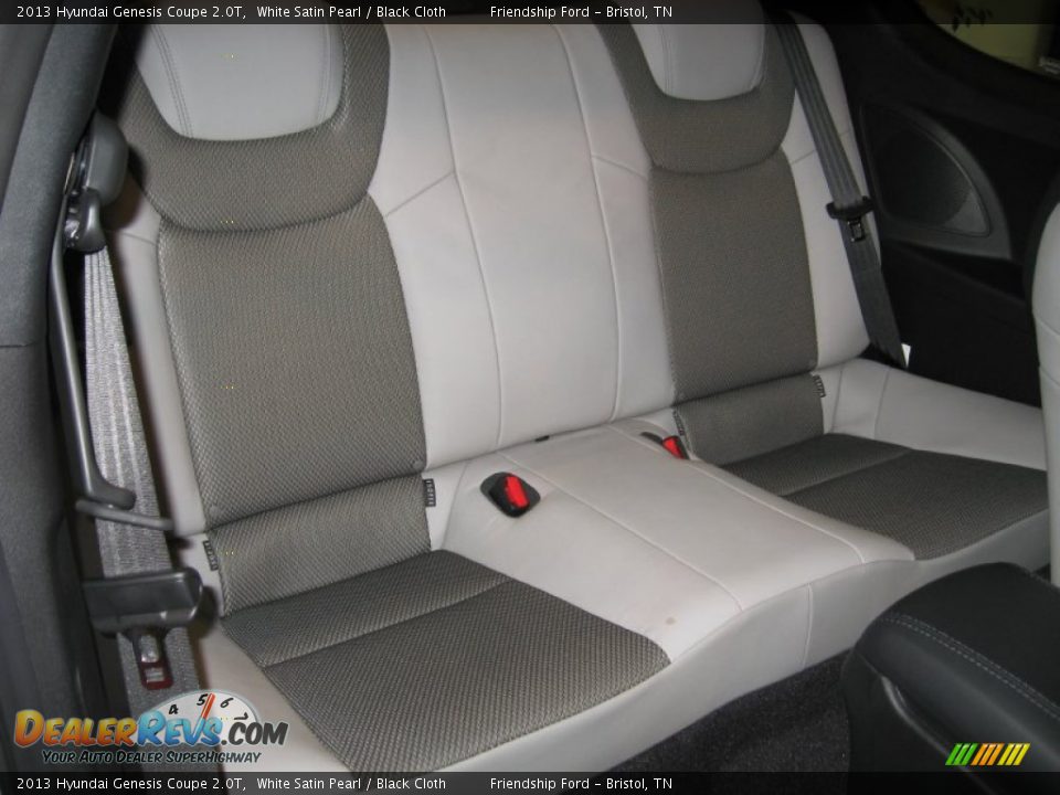 2013 Hyundai Genesis Coupe 2.0T White Satin Pearl / Black Cloth Photo #12