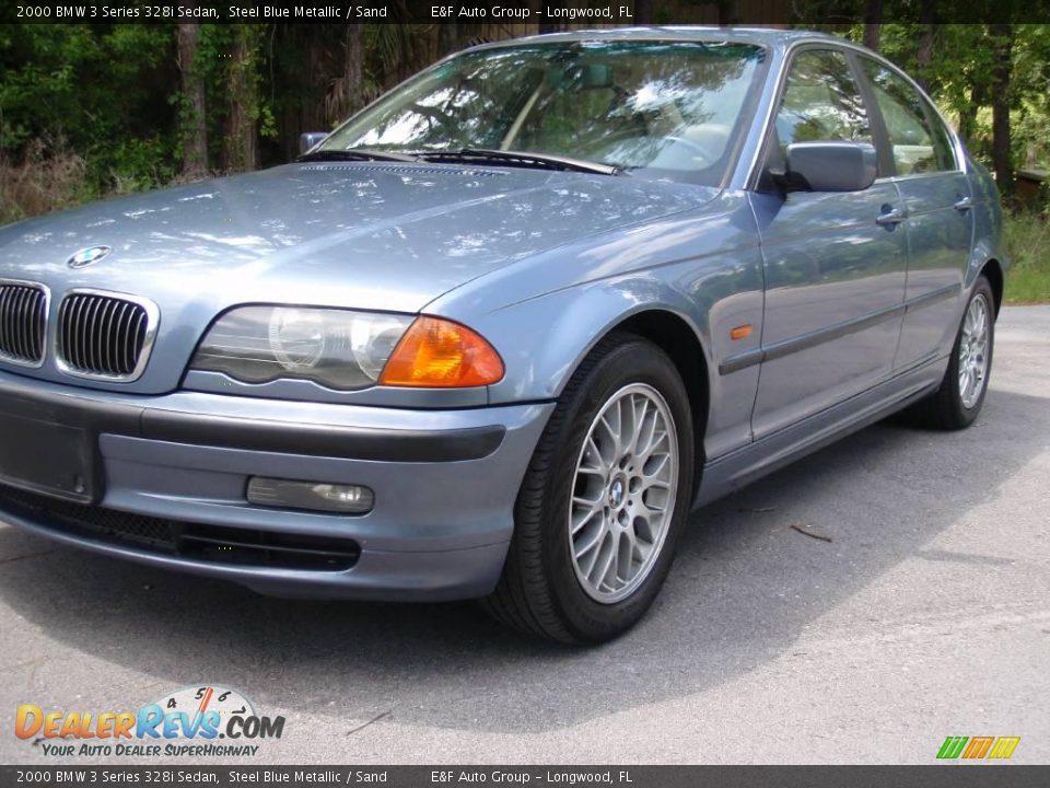 2000 BMW 3 Series 328i Sedan Steel Blue Metallic / Sand Photo #1