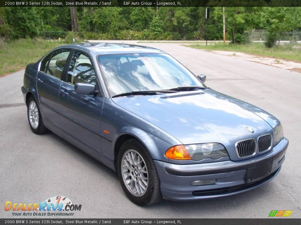 2000 BMW 3 Series 328i Sedan Steel Blue Metallic / Sand Photo #3
