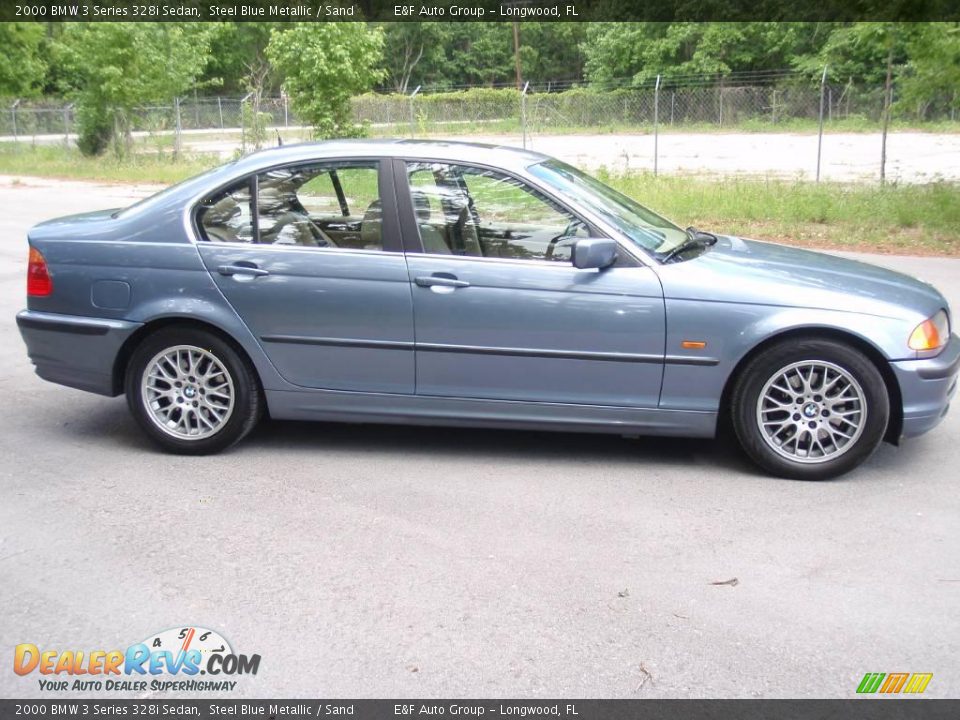2000 BMW 3 Series 328i Sedan Steel Blue Metallic / Sand Photo #4