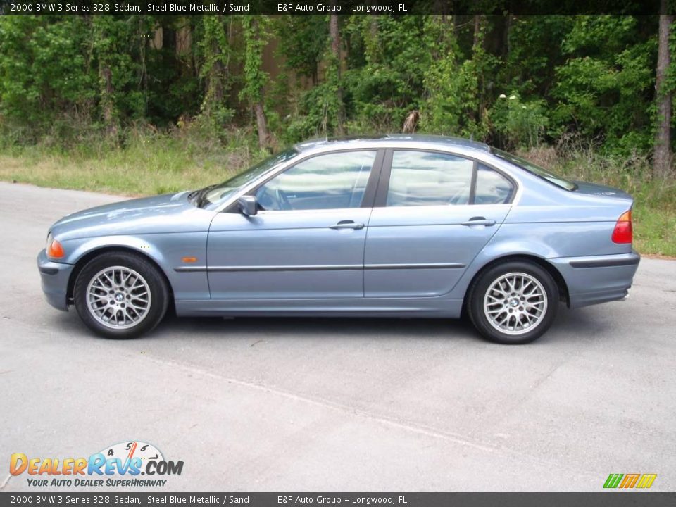 2000 BMW 3 Series 328i Sedan Steel Blue Metallic / Sand Photo #5