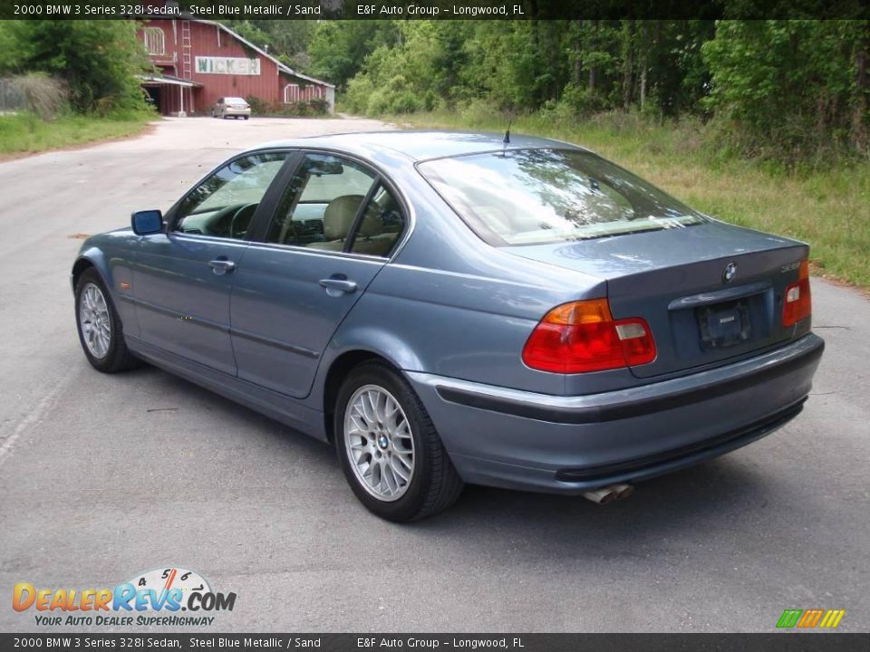 2000 BMW 3 Series 328i Sedan Steel Blue Metallic / Sand Photo #6