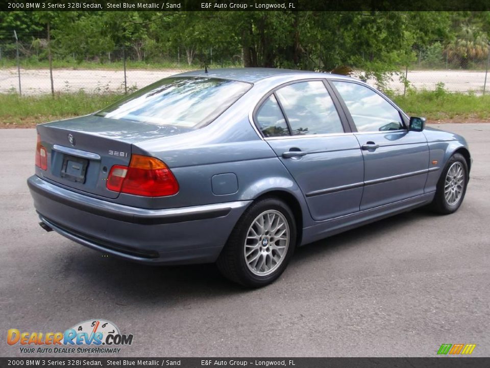 2000 BMW 3 Series 328i Sedan Steel Blue Metallic / Sand Photo #7