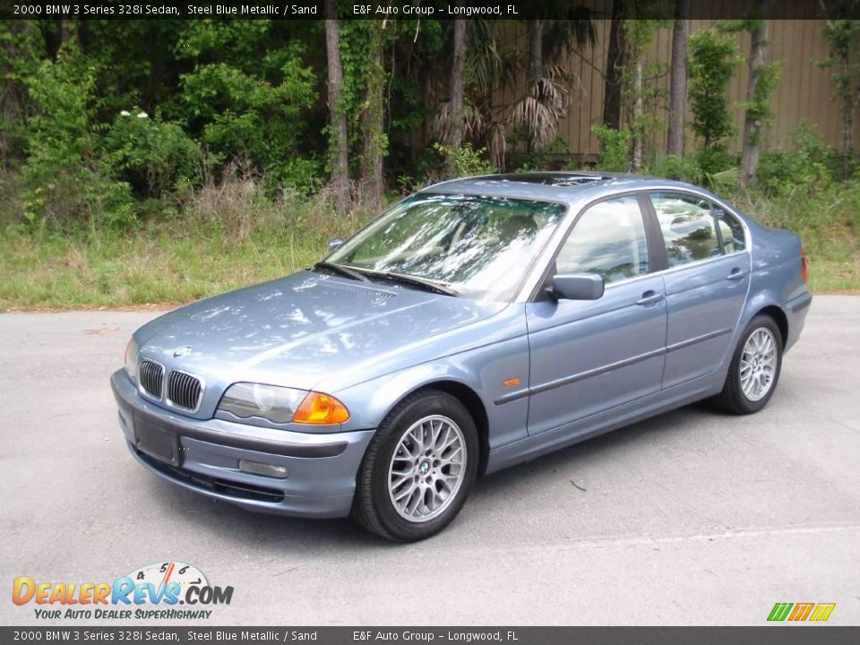 2000 BMW 3 Series 328i Sedan Steel Blue Metallic / Sand Photo #10