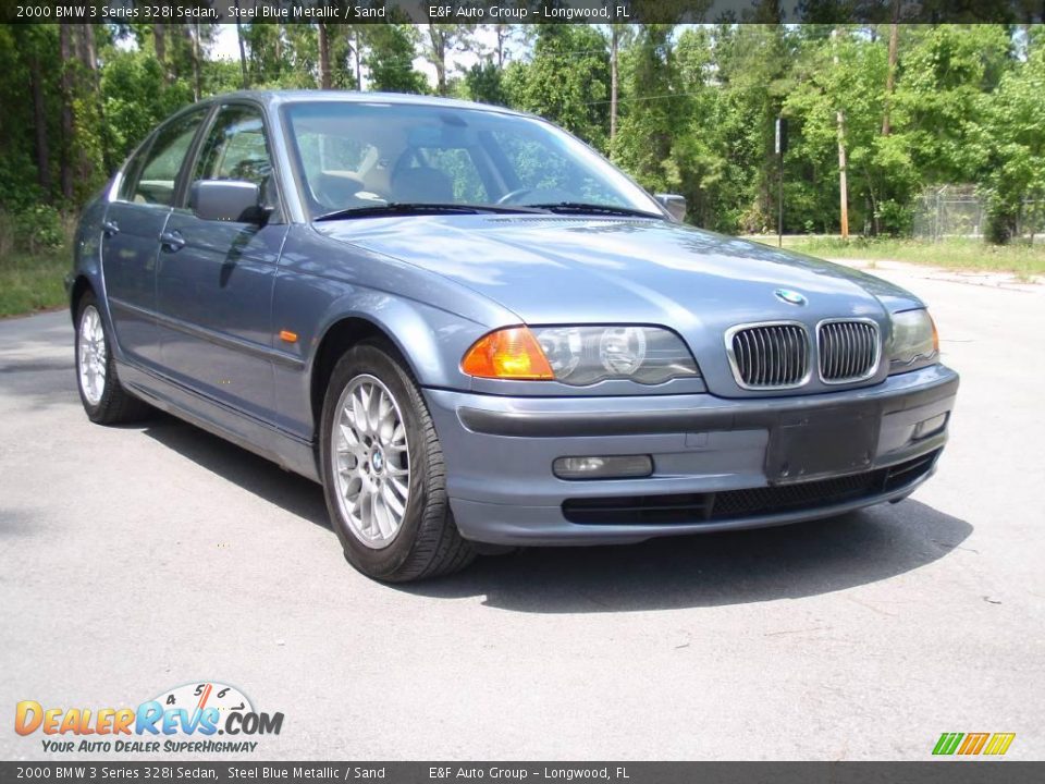 2000 BMW 3 Series 328i Sedan Steel Blue Metallic / Sand Photo #11