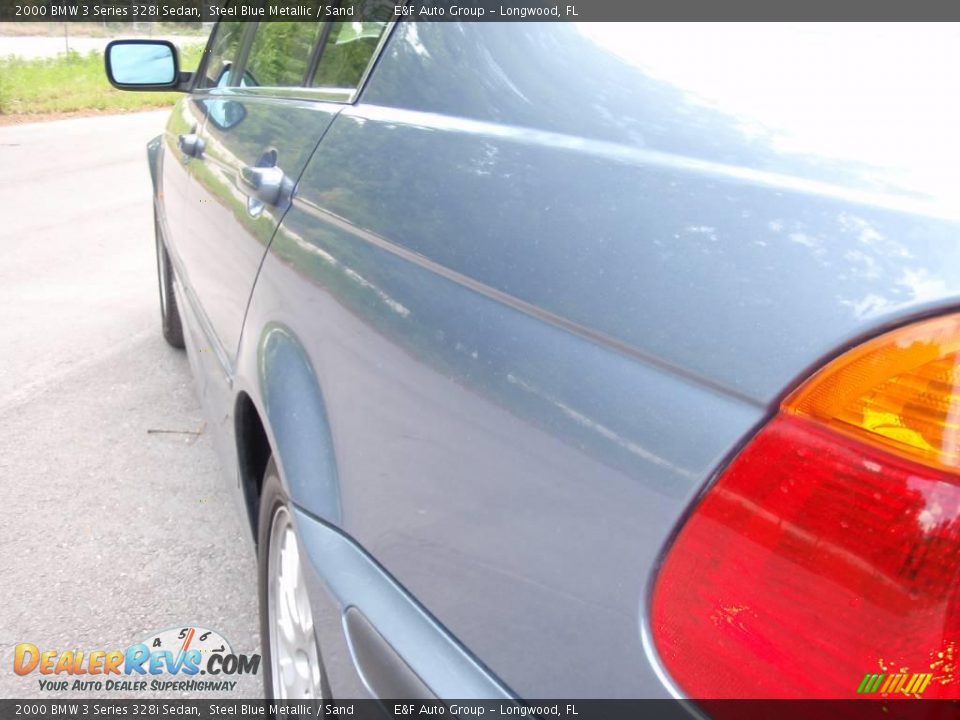 2000 BMW 3 Series 328i Sedan Steel Blue Metallic / Sand Photo #12