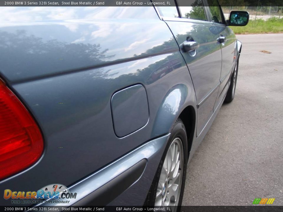 2000 BMW 3 Series 328i Sedan Steel Blue Metallic / Sand Photo #13