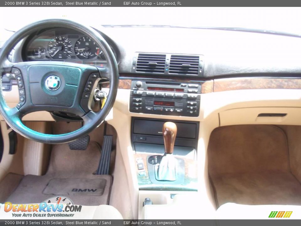2000 BMW 3 Series 328i Sedan Steel Blue Metallic / Sand Photo #16