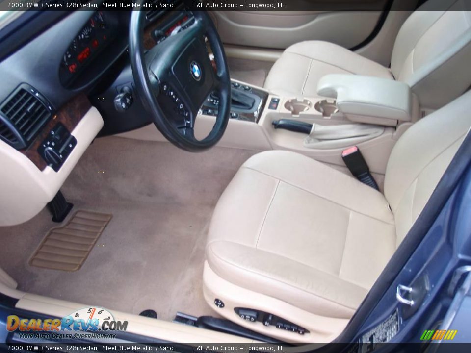2000 BMW 3 Series 328i Sedan Steel Blue Metallic / Sand Photo #17