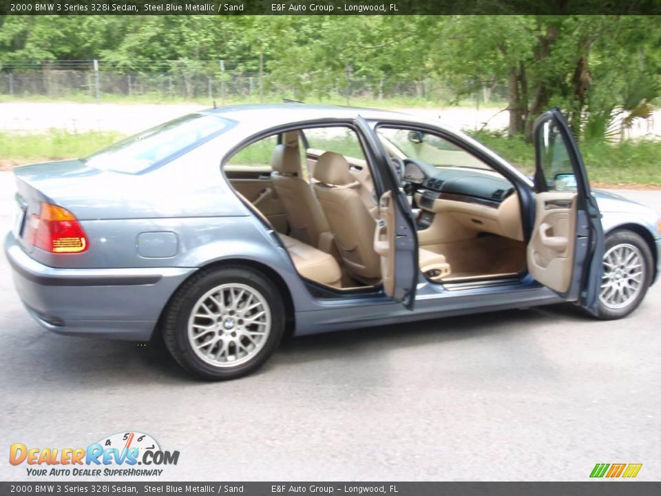 2000 BMW 3 Series 328i Sedan Steel Blue Metallic / Sand Photo #23