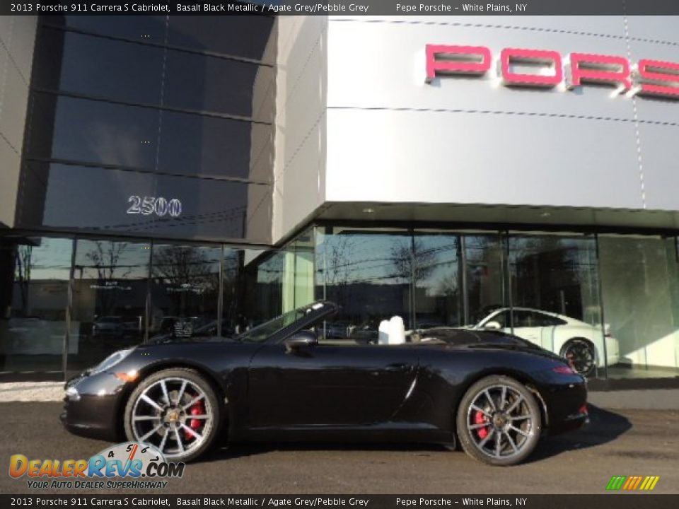 Basalt Black Metallic 2013 Porsche 911 Carrera S Cabriolet Photo #4