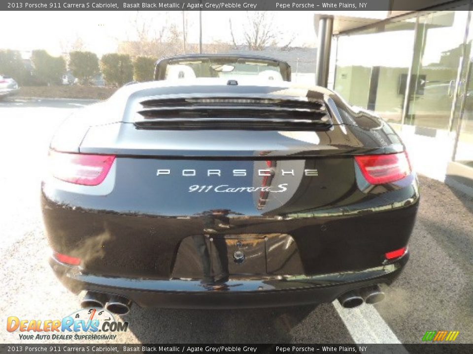 2013 Porsche 911 Carrera S Cabriolet Basalt Black Metallic / Agate Grey/Pebble Grey Photo #7