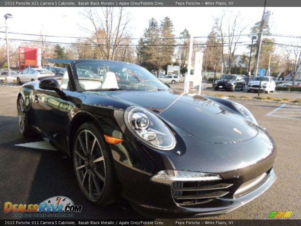 2013 Porsche 911 Carrera S Cabriolet Basalt Black Metallic / Agate Grey/Pebble Grey Photo #11