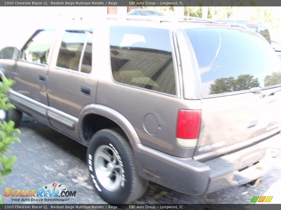 2000 Chevrolet Blazer LS Medium Beige Mystique Metallic / Beige Photo #4