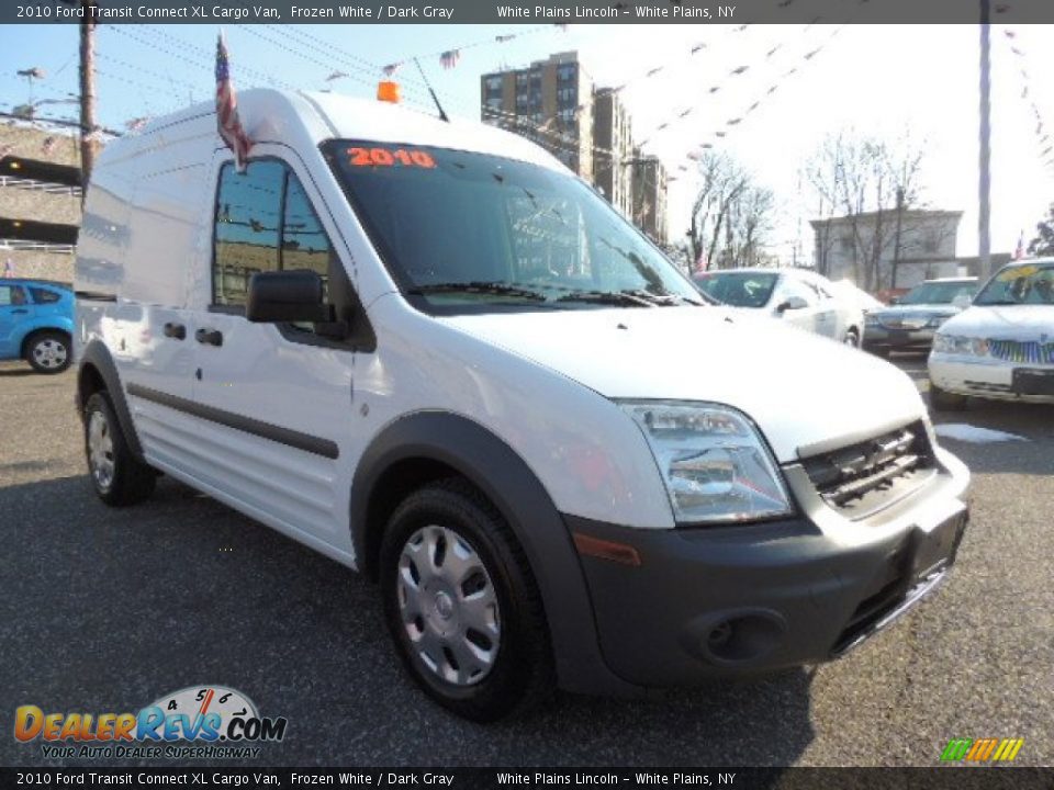2010 Ford Transit Connect XL Cargo Van Frozen White / Dark Gray Photo #4
