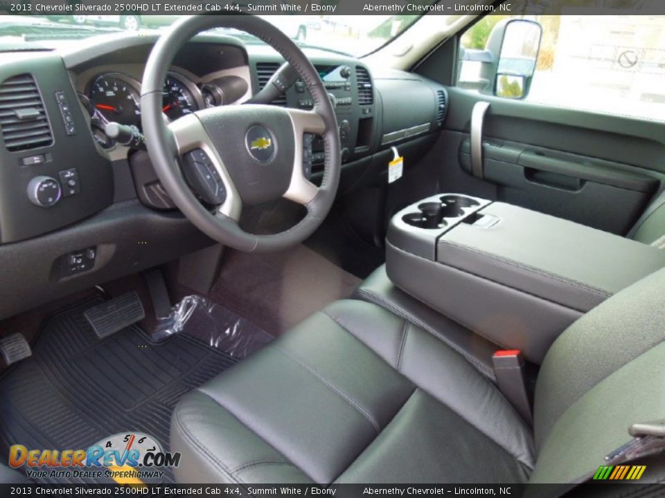 Ebony Interior - 2013 Chevrolet Silverado 2500HD LT Extended Cab 4x4 Photo #25