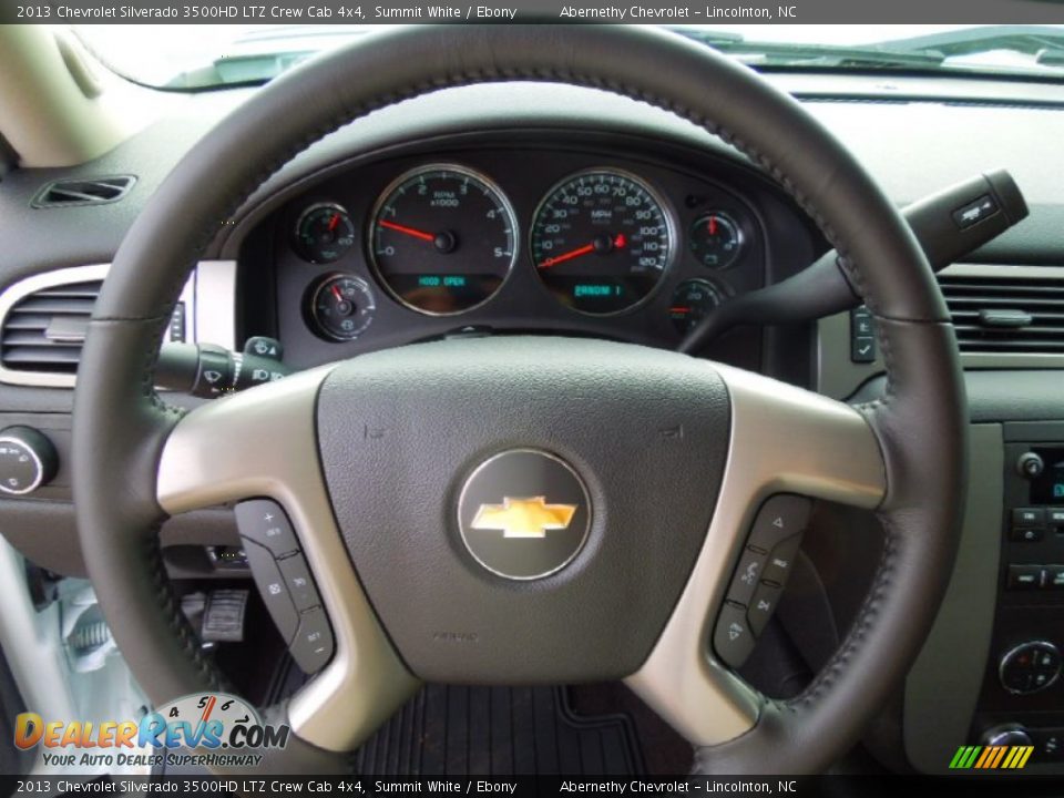 2013 Chevrolet Silverado 3500HD LTZ Crew Cab 4x4 Steering Wheel Photo #16