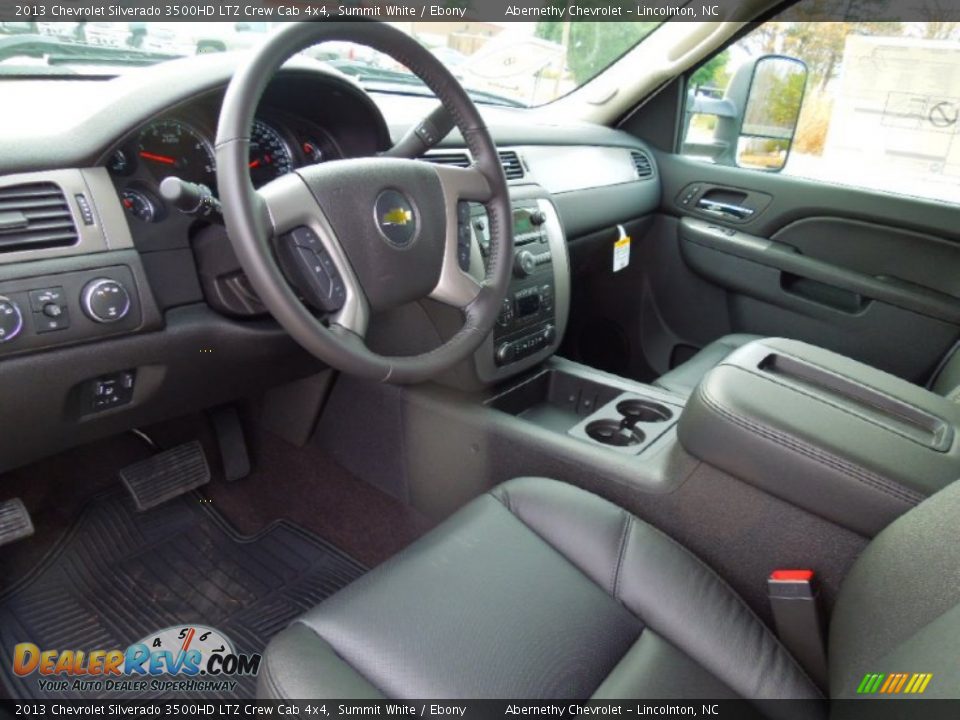 Ebony Interior - 2013 Chevrolet Silverado 3500HD LTZ Crew Cab 4x4 Photo #25