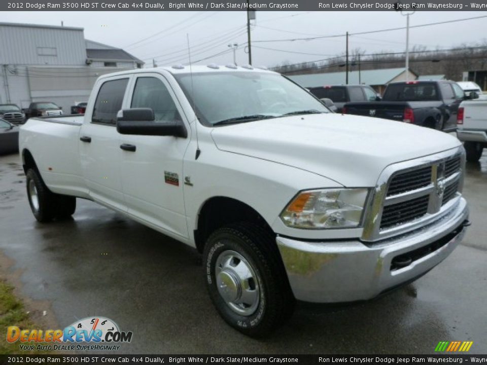 2012 Dodge Ram 3500 HD ST Crew Cab 4x4 Dually Bright White / Dark Slate/Medium Graystone Photo #7