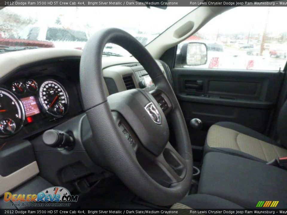 2012 Dodge Ram 3500 HD ST Crew Cab 4x4 Bright Silver Metallic / Dark Slate/Medium Graystone Photo #16