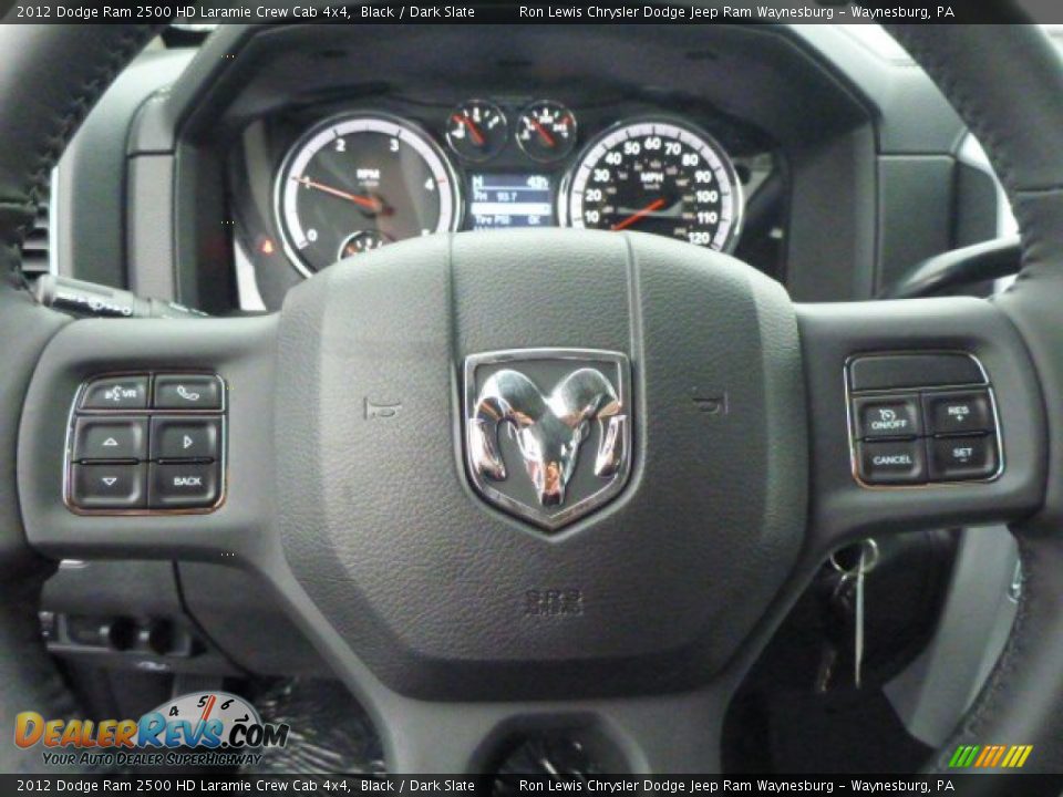 2012 Dodge Ram 2500 HD Laramie Crew Cab 4x4 Black / Dark Slate Photo #16