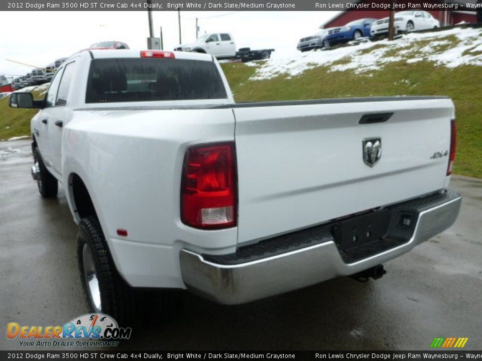 2012 Dodge Ram 3500 HD ST Crew Cab 4x4 Dually Bright White / Dark Slate/Medium Graystone Photo #2