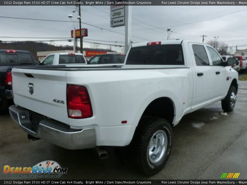 2012 Dodge Ram 3500 HD ST Crew Cab 4x4 Dually Bright White / Dark Slate/Medium Graystone Photo #4