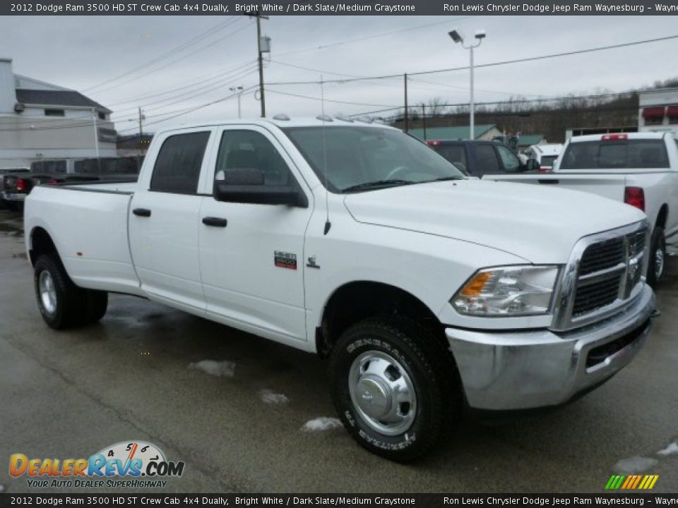 2012 Dodge Ram 3500 HD ST Crew Cab 4x4 Dually Bright White / Dark Slate/Medium Graystone Photo #6