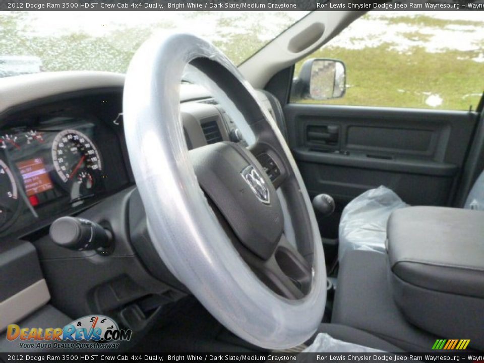 2012 Dodge Ram 3500 HD ST Crew Cab 4x4 Dually Bright White / Dark Slate/Medium Graystone Photo #15
