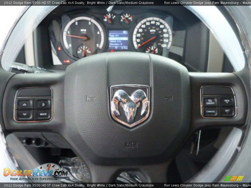2012 Dodge Ram 3500 HD ST Crew Cab 4x4 Dually Bright White / Dark Slate/Medium Graystone Photo #18