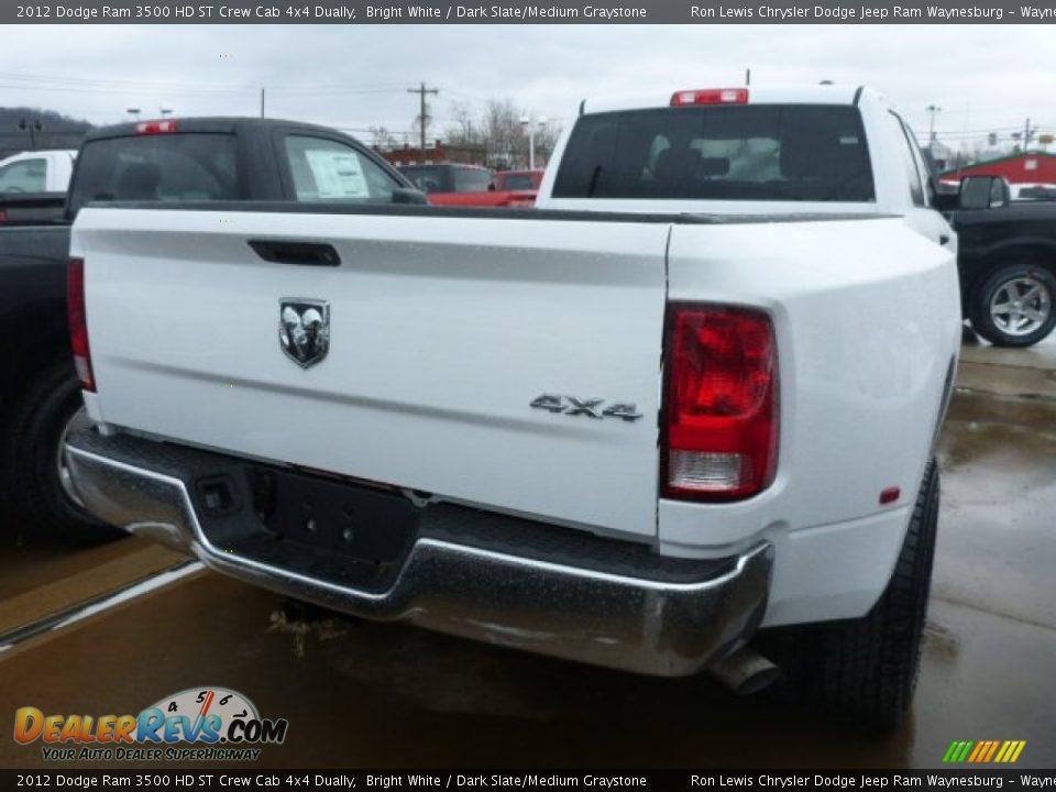 2012 Dodge Ram 3500 HD ST Crew Cab 4x4 Dually Bright White / Dark Slate/Medium Graystone Photo #4