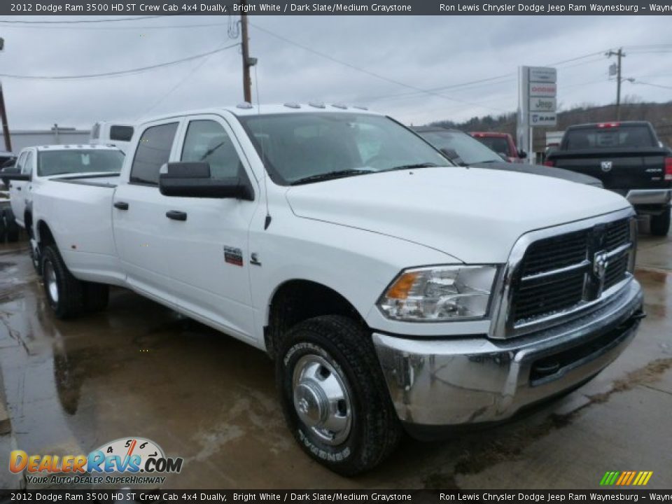 2012 Dodge Ram 3500 HD ST Crew Cab 4x4 Dually Bright White / Dark Slate/Medium Graystone Photo #9