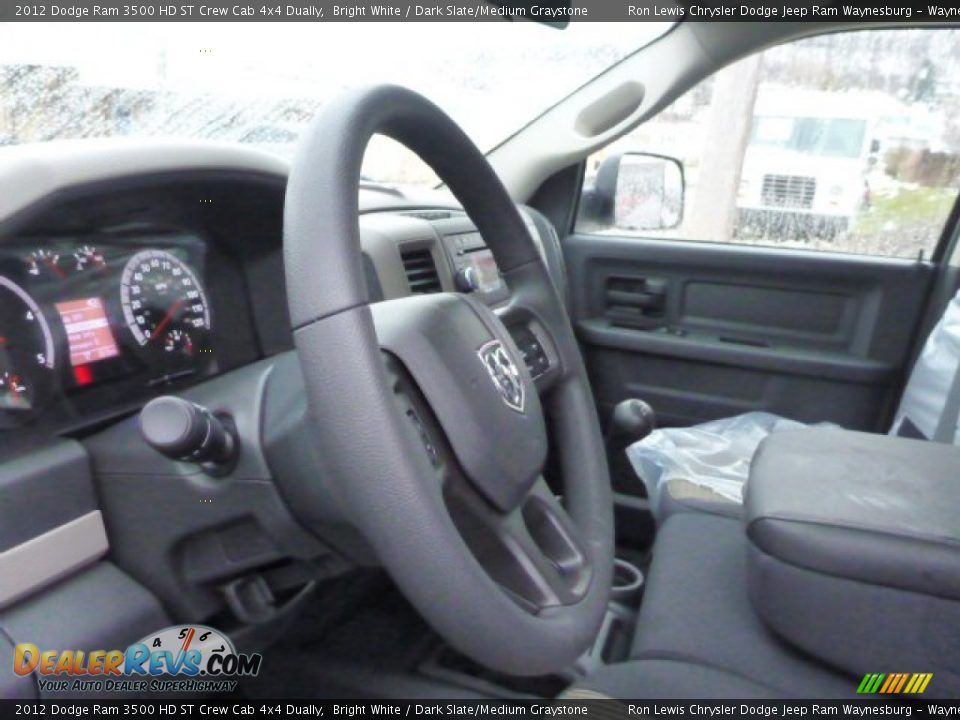 2012 Dodge Ram 3500 HD ST Crew Cab 4x4 Dually Bright White / Dark Slate/Medium Graystone Photo #17