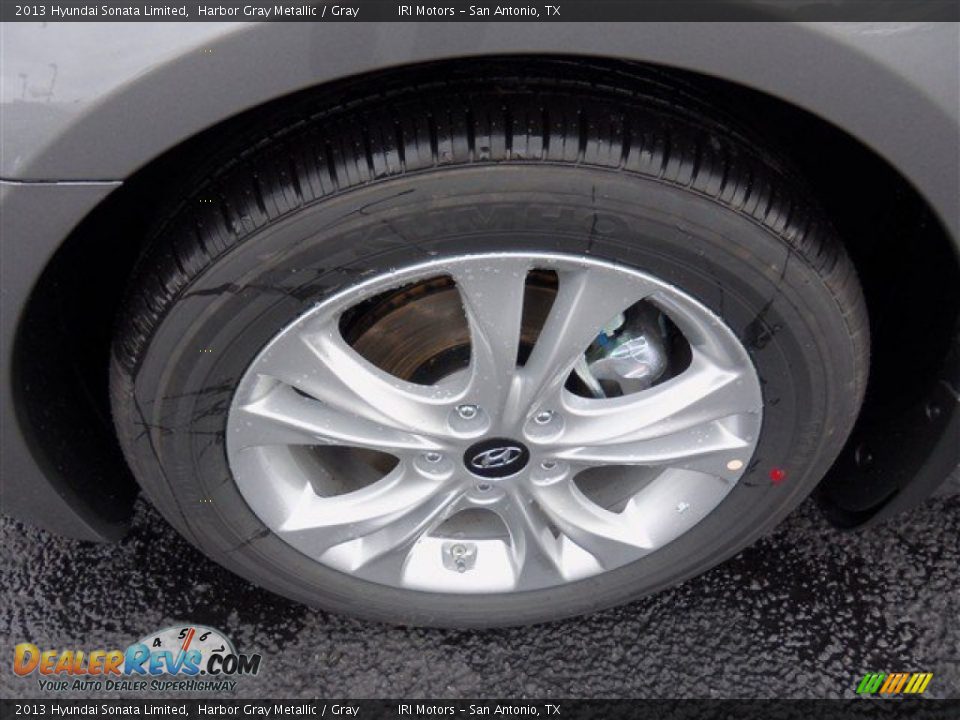2013 Hyundai Sonata Limited Harbor Gray Metallic / Gray Photo #3