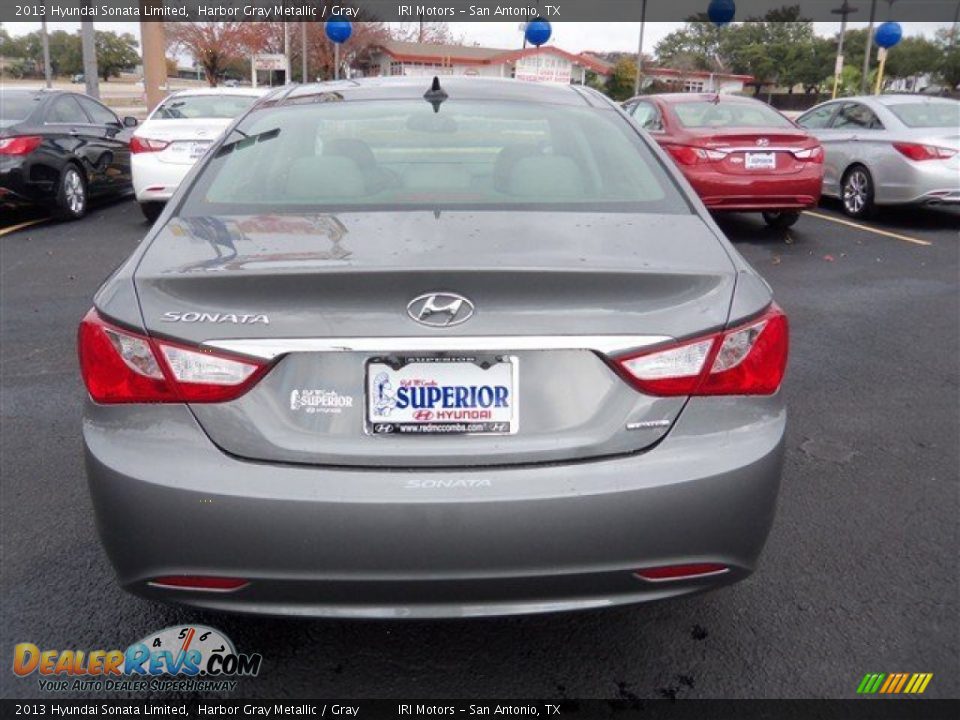 2013 Hyundai Sonata Limited Harbor Gray Metallic / Gray Photo #7